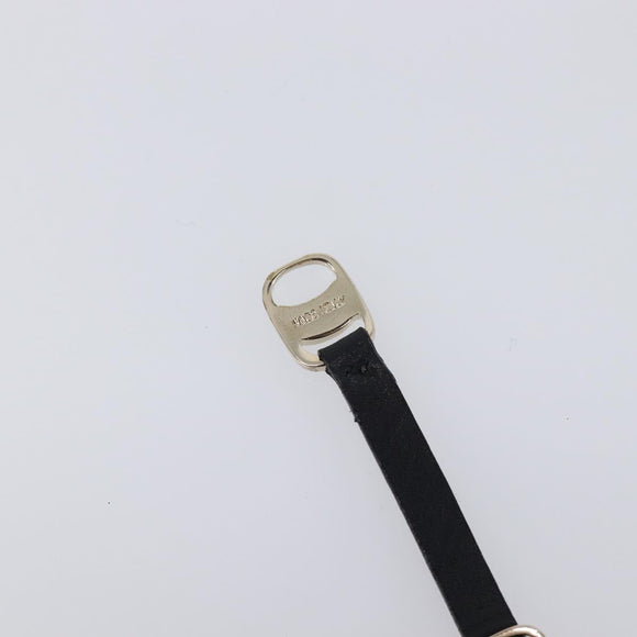 Salvatore Ferragamo Vala Bracelet Leather Black Gold Auth SW2868