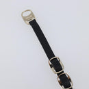 Salvatore Ferragamo Vala Bracelet Leather Black Gold Auth SW2868-15