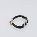Salvatore Ferragamo Vala Bracelet Leather Black Gold Auth SW2868-5