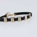 Salvatore Ferragamo Vala Bracelet Leather Black Gold Auth SW2868-6