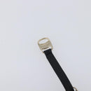 Salvatore Ferragamo Vala Bracelet Leather Black Gold Auth SW2868-8