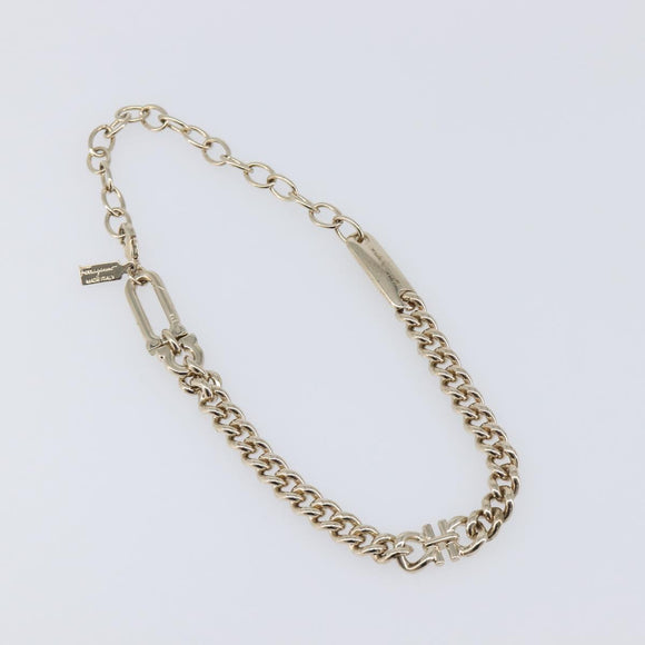 Salvatore Ferragamo Choker Necklace Metal 3 Set Gold Tone Auth SW2871