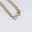Salvatore Ferragamo Choker Necklace Metal 3 Set Gold Tone Auth SW2871-19