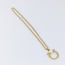 Salvatore Ferragamo Choker Necklace Metal 3 Set Gold Tone Auth SW2871-2