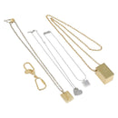 Salvatore Ferragamo Givenchy Saint Laurent Celine Necklace 5 Set Auth SW2872-1