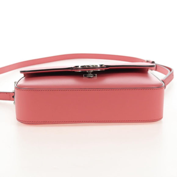 GUCCI Double G Chain Shoulder Bag Leather Pink Silver 739722 Auth SW2873SAM