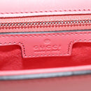 GUCCI Double G Chain Shoulder Bag Leather Pink Silver 739722 Auth SW2873SAM-19