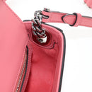 GUCCI Double G Chain Shoulder Bag Leather Pink Silver 739722 Auth SW2873SAM-21