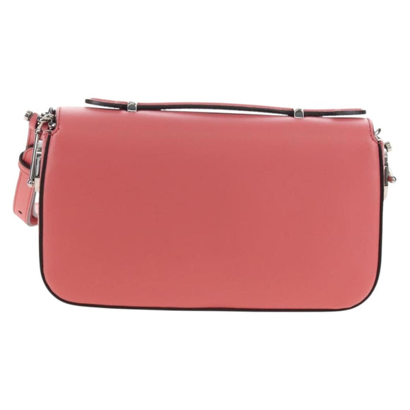 GUCCI Double G Chain Shoulder Bag Leather Pink Silver 739722 Auth SW2873SAM