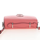 GUCCI Double G Chain Shoulder Bag Leather Pink Silver 739722 Auth SW2873SAM-7