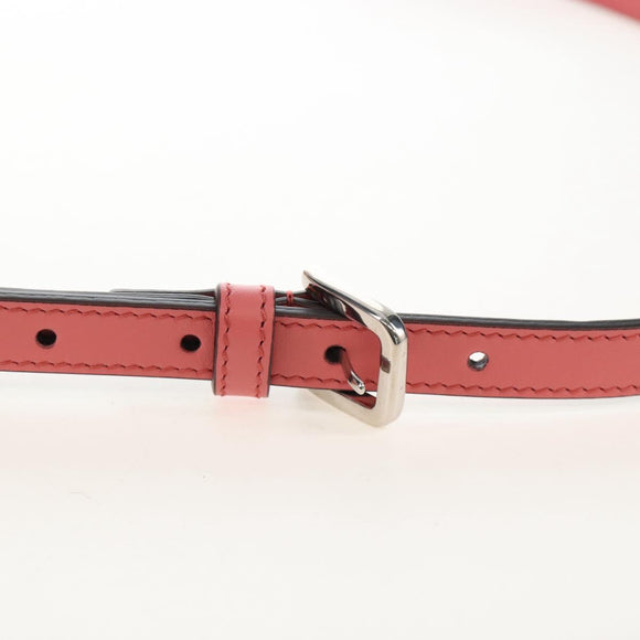 GUCCI Double G Chain Shoulder Bag Leather Pink Silver 739722 Auth SW2873SAM