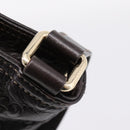GUCCI GuccissimaGG Shoulder Bag Leather Dark Brown Gold Tone 201538 Auth SW2875V-9