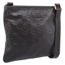 GUCCI GuccissimaGG Shoulder Bag Leather Dark Brown Gold Tone 201538 Auth SW2875V-1