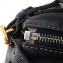 Chloe Paddington Hand Bag Leather Black Gold Tone Auth SW2877V-15
