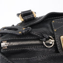 Chloe Paddington Hand Bag Leather Black Gold Tone Auth SW2877V-19
