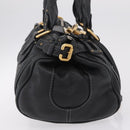 Chloe Paddington Hand Bag Leather Black Gold Tone Auth SW2877V-5