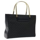 LOEWE Hand Bag Nylon Green Gold Auth sw288-1