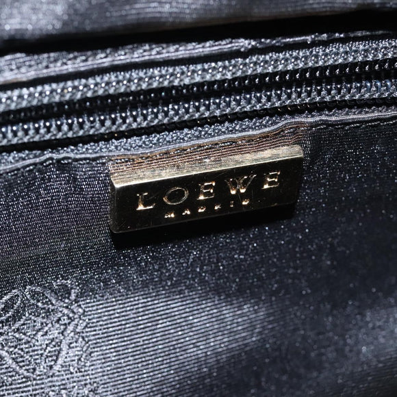 LOEWE Hand Bag Nylon Green Gold Auth sw288