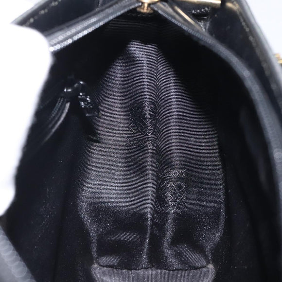 LOEWE Hand Bag Nylon Green Gold Auth sw288