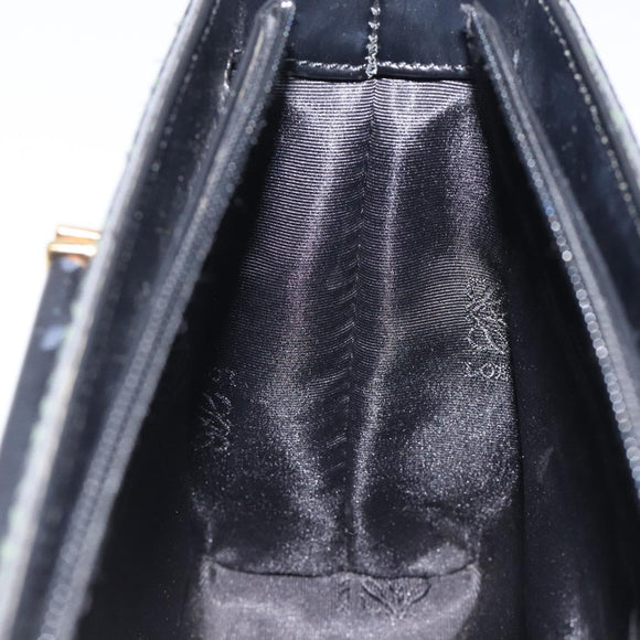 LOEWE Hand Bag Nylon Green Gold Auth sw288