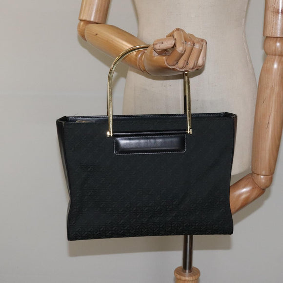 LOEWE Hand Bag Nylon Green Gold Auth sw288