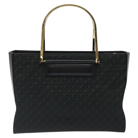 LOEWE Hand Bag Nylon Green Gold Auth sw288