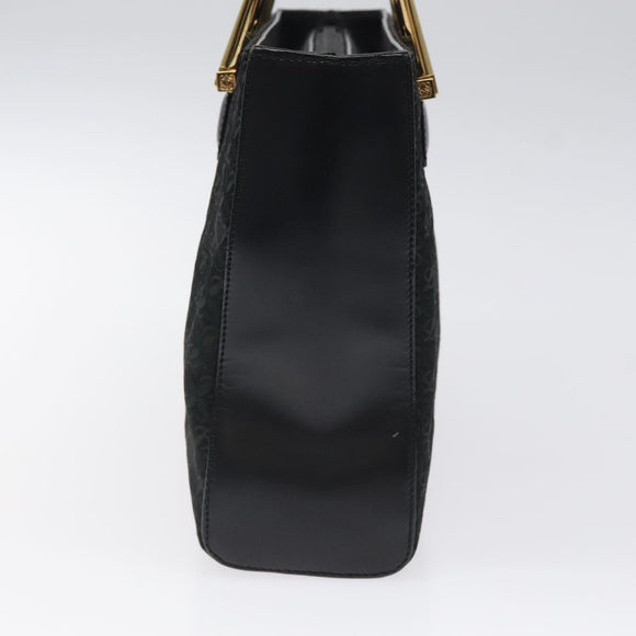 LOEWE Hand Bag Nylon Green Gold Auth sw288