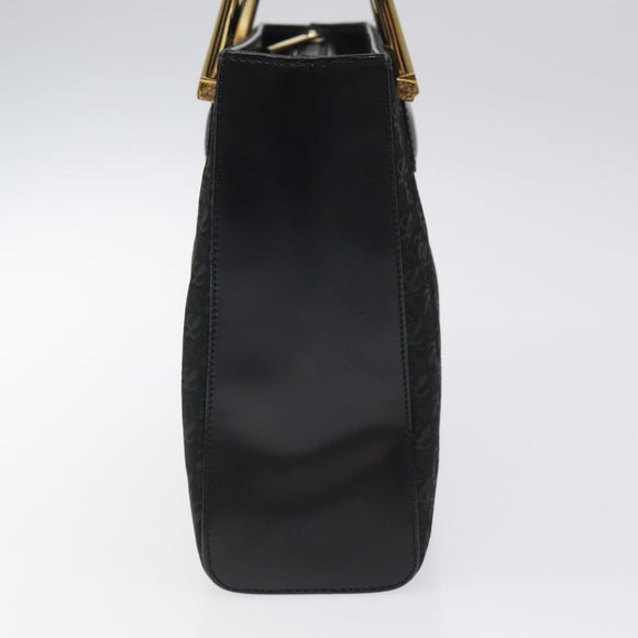 LOEWE Hand Bag Nylon Green Gold Auth sw288