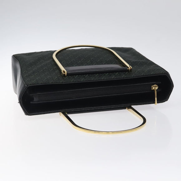 LOEWE Hand Bag Nylon Green Gold Auth sw288