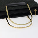 LOEWE Hand Bag Nylon Green Gold Auth sw288-7