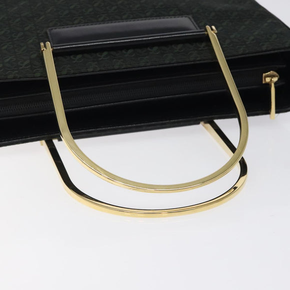 LOEWE Hand Bag Nylon Green Gold Auth sw288