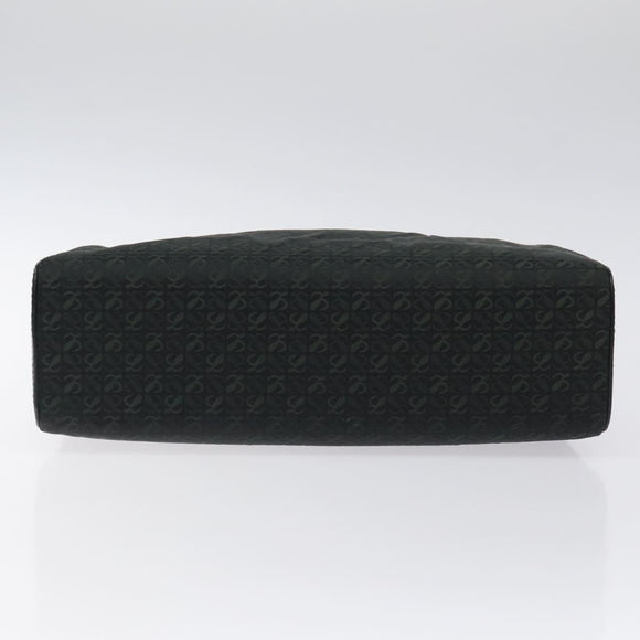 LOEWE Hand Bag Nylon Green Gold Auth sw288