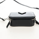 PRADA Shoulder Pouch Leather Black Silver Auth SW2880M-11