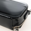 PRADA Shoulder Pouch Leather Black Silver Auth SW2880M-15
