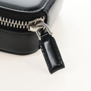 PRADA Shoulder Pouch Leather Black Silver Auth SW2880M-17