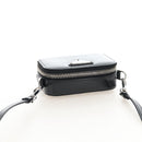 PRADA Shoulder Pouch Leather Black Silver Auth SW2880M-6