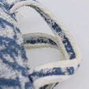Christian Dior Trotter Canvas Hand Bag Pile Blue White Auth SW2885A-15