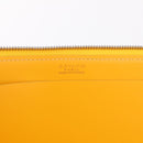 Goyard Herringbone Sorbonne Clutch Bag PVC Leather Yellow Silver Auth SW2886SM-14