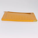 Goyard Herringbone Sorbonne Clutch Bag PVC Leather Yellow Silver Auth SW2886SM-7