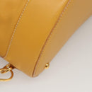 LOEWE Anagram Shoulder Bag Leather Yellow Gold Auth sw289-14