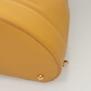 LOEWE Anagram Shoulder Bag Leather Yellow Gold Auth sw289-15