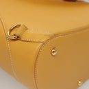 LOEWE Anagram Shoulder Bag Leather Yellow Gold Auth sw289-16