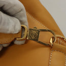 LOEWE Anagram Shoulder Bag Leather Yellow Gold Auth sw289-10