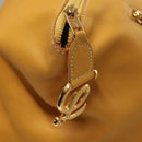 LOEWE Anagram Shoulder Bag Leather Yellow Gold Auth sw289-17