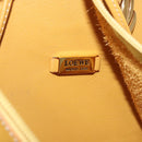 LOEWE Anagram Shoulder Bag Leather Yellow Gold Auth sw289-11