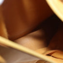 LOEWE Anagram Shoulder Bag Leather Yellow Gold Auth sw289-12