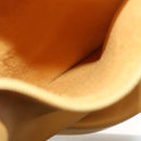 LOEWE Anagram Shoulder Bag Leather Yellow Gold Auth sw289-21