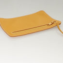 LOEWE Anagram Shoulder Bag Leather Yellow Gold Auth sw289-25