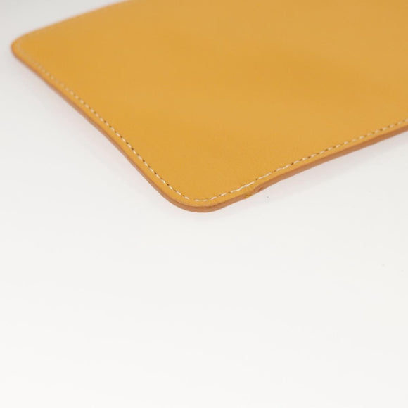 LOEWE Anagram Shoulder Bag Leather Yellow Gold Auth sw289