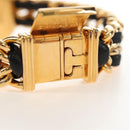 CHANEL Premiere Watches Metal Gold Tone Black CC Auth SW2895SAM-13